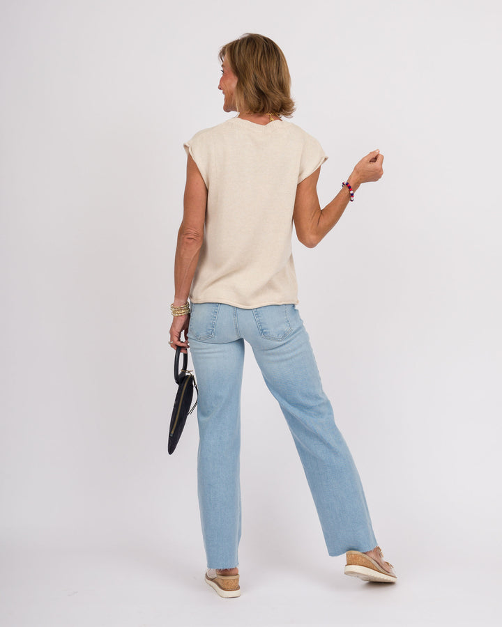 Oatmeal Flag Sleeveless Sweater