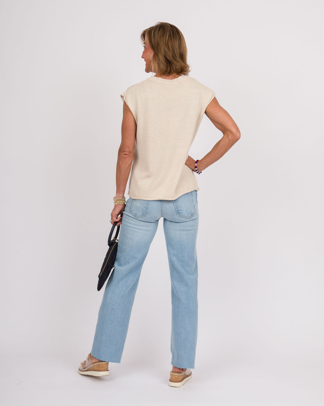 Oatmeal Flag Sleeveless Sweater