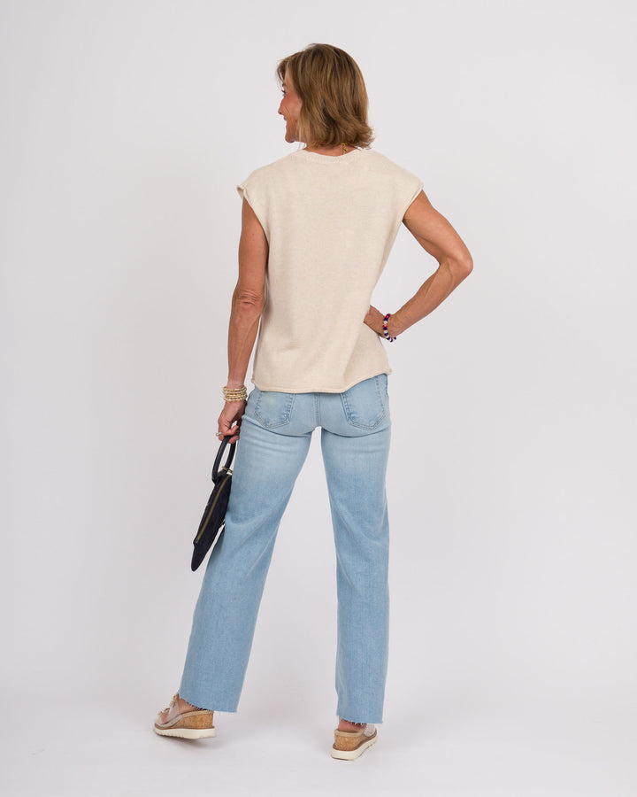Oatmeal Flag Sleeveless Sweater