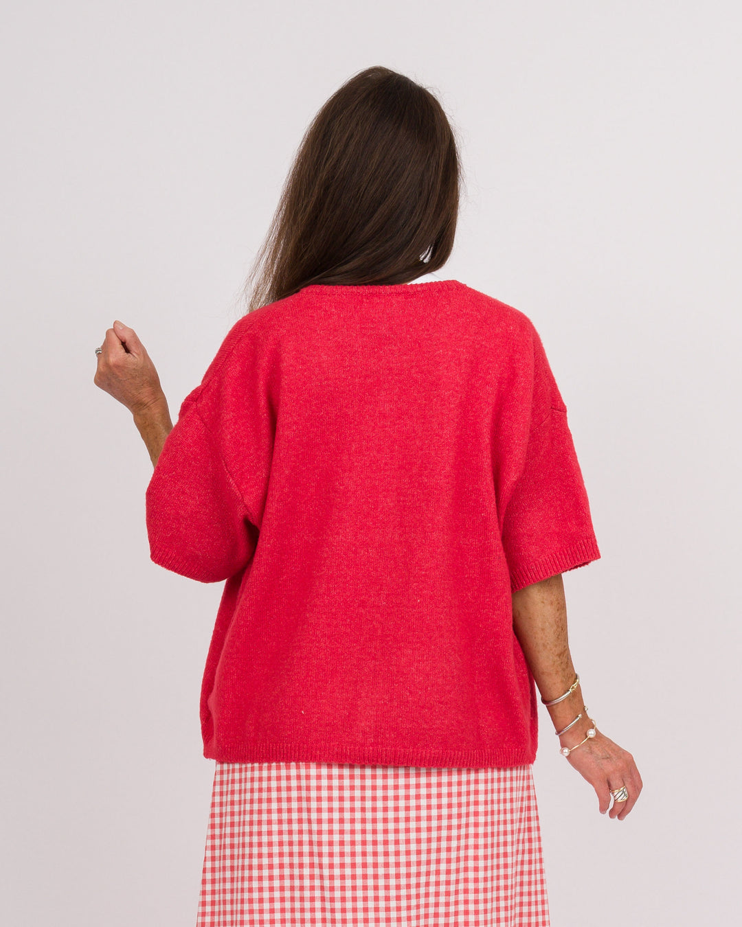 Etta Red Cardigan Sweater