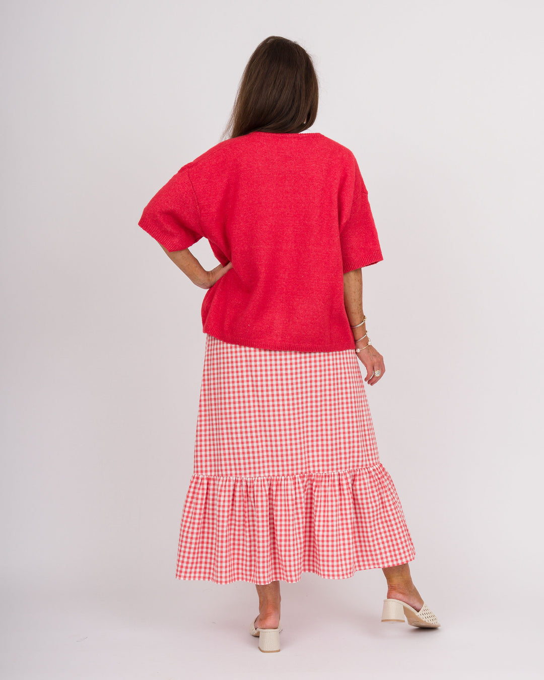 Etta Red Cardigan Sweater