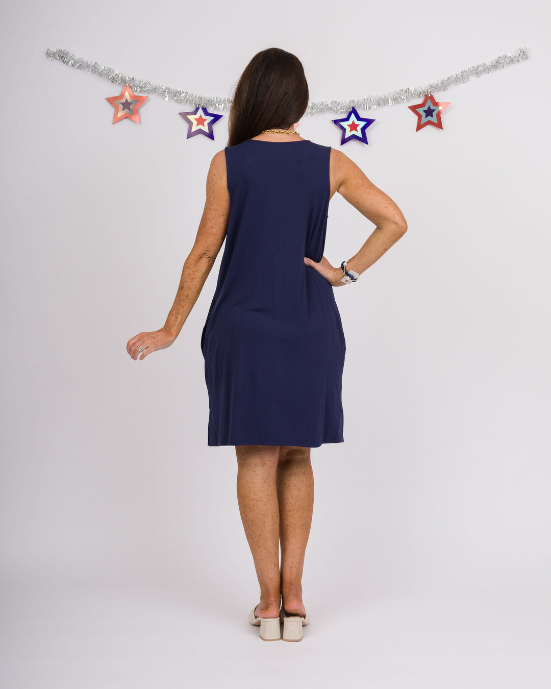 Juliana Swing Dress - Navy