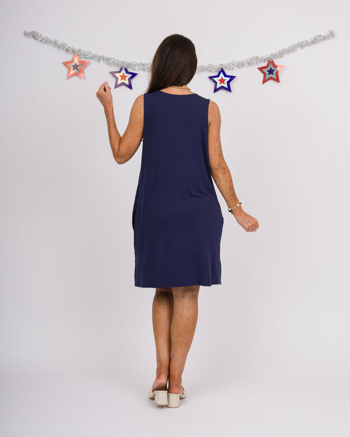Juliana Swing Dress - Navy