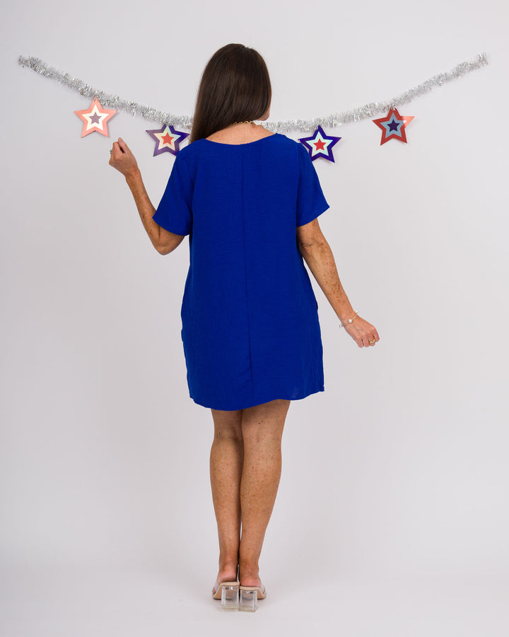 Riley Mini Dress - Royal Blue