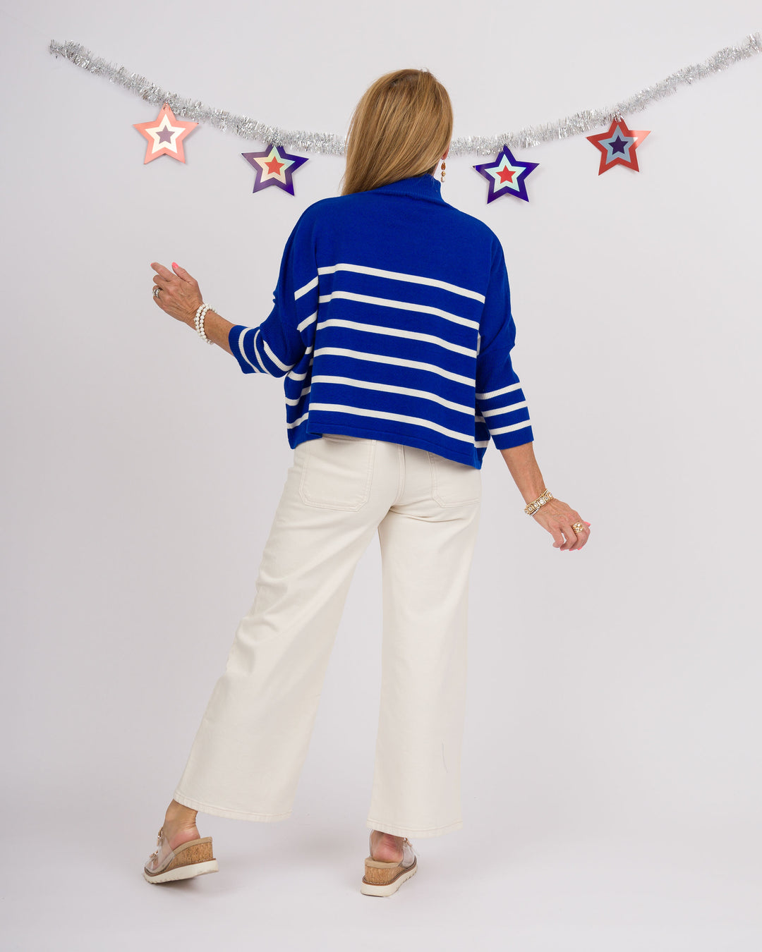 Kerisma Aja Ortho Striped Sweater - Blue and White