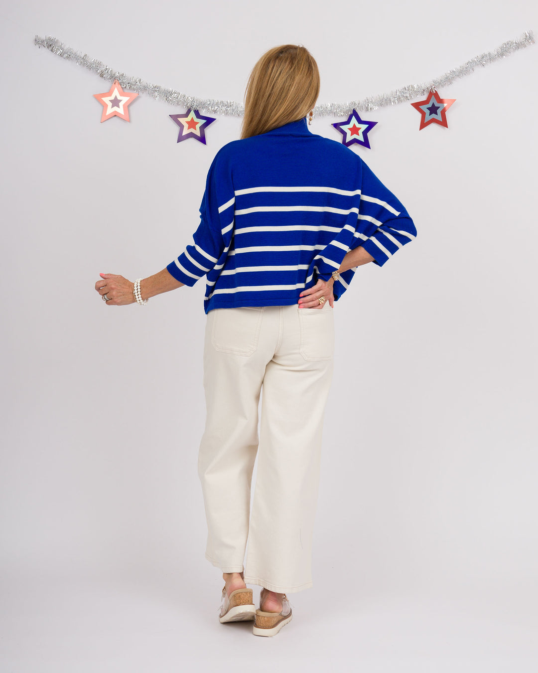 Kerisma Aja Ortho Striped Sweater - Blue and White