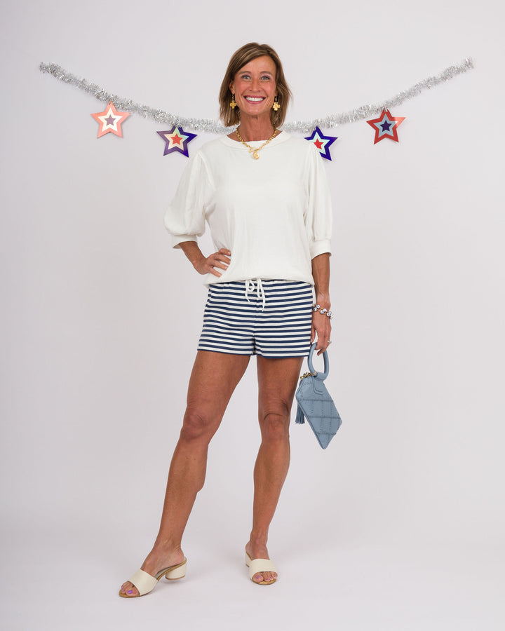White Puff Sleeve Top