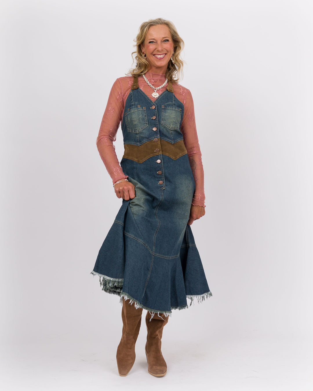 Tillie Denim Midi Dress