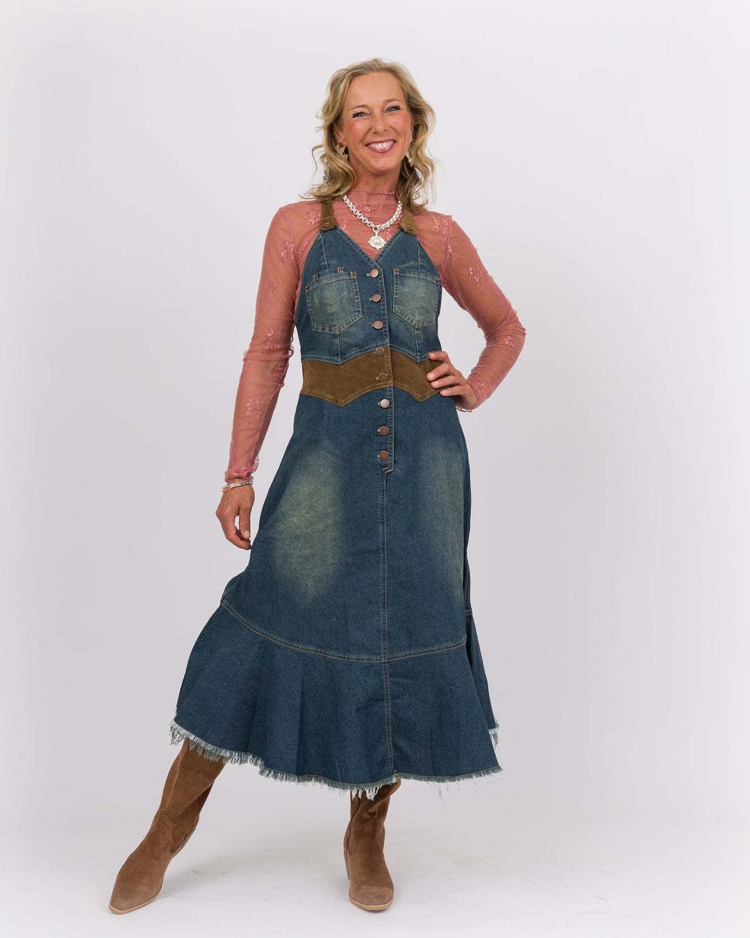 Tillie Denim Midi Dress