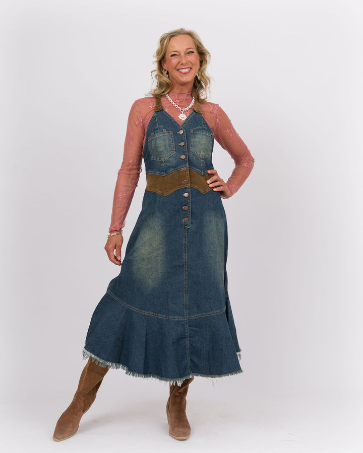 Tillie Denim Midi Dress