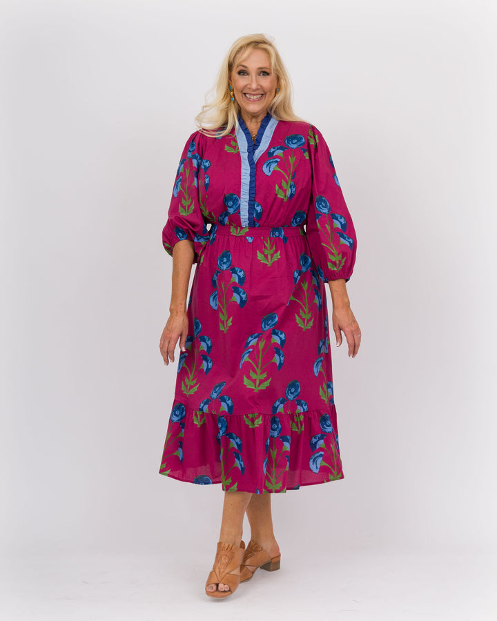 Angela Midi Dress Berry