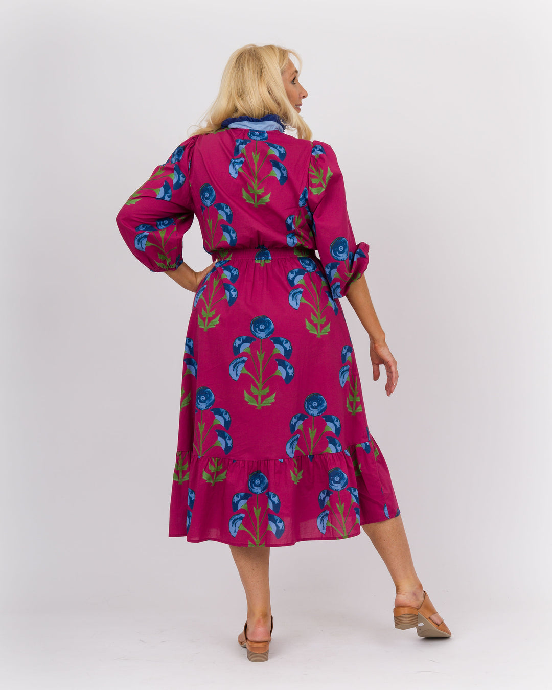 Angela Midi Dress Berry