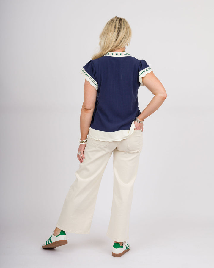 Easy Breezy Top - Navy