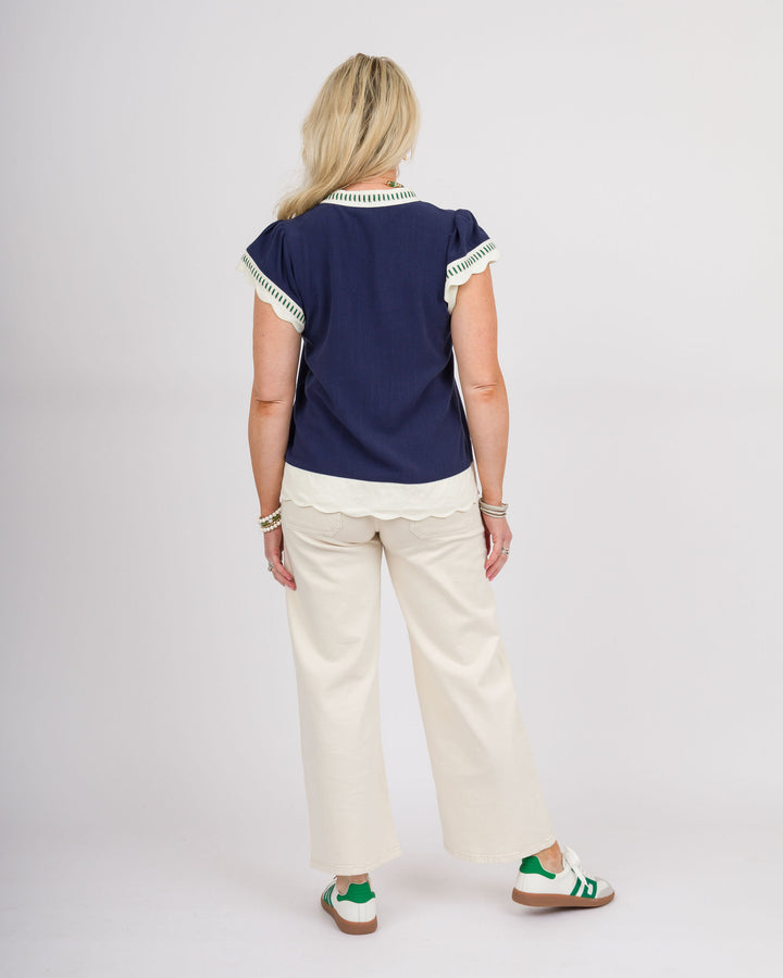 Easy Breezy Top - Navy