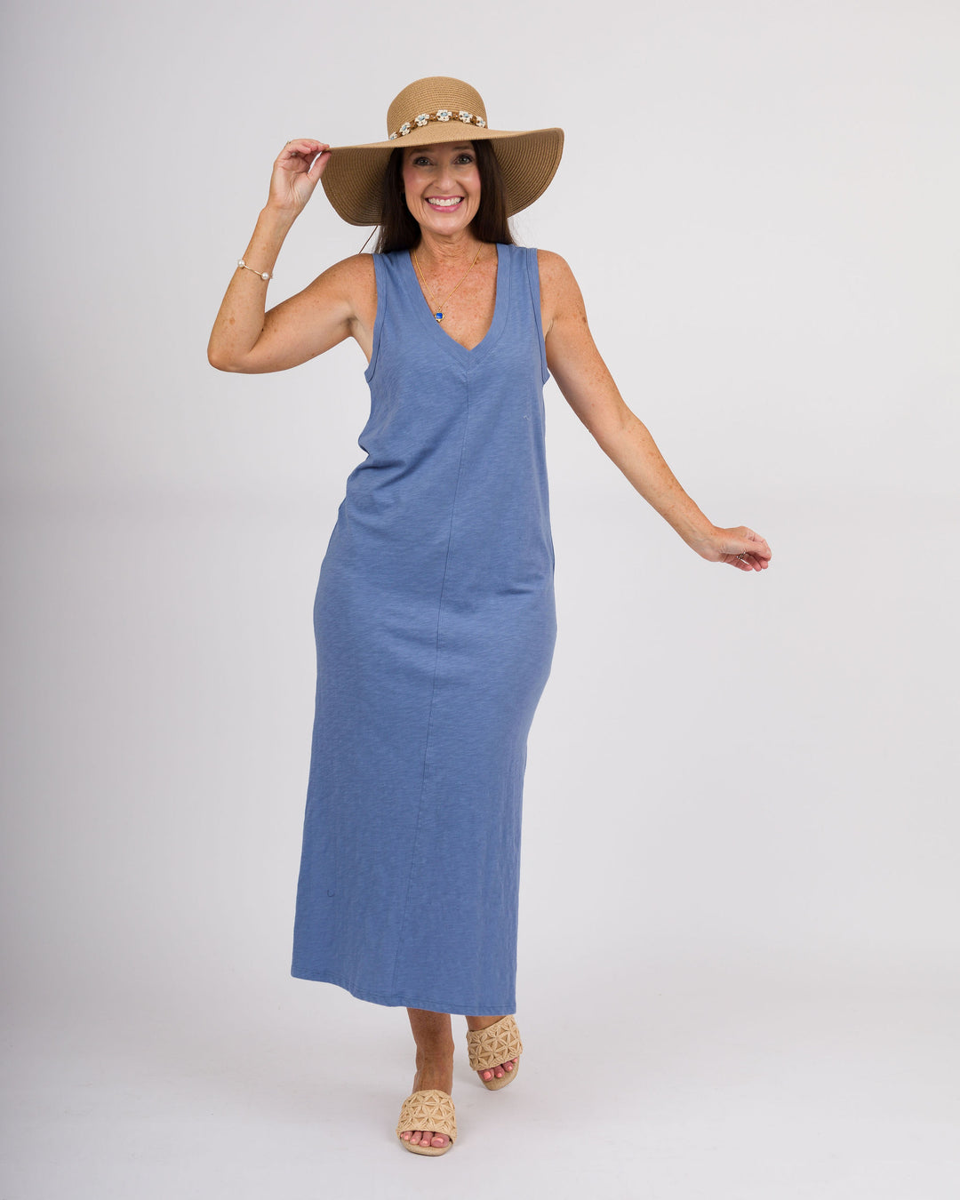 Z Supply Palisades Midi Dress - Sky Blue