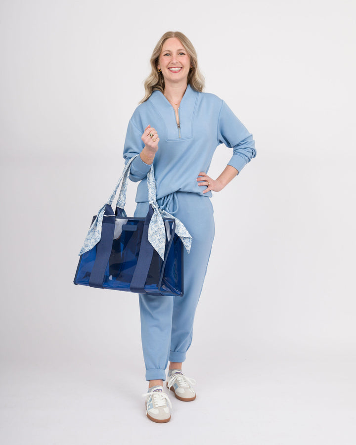 Dream Tech 1/4 Zip Jogger Set - Sky Blue