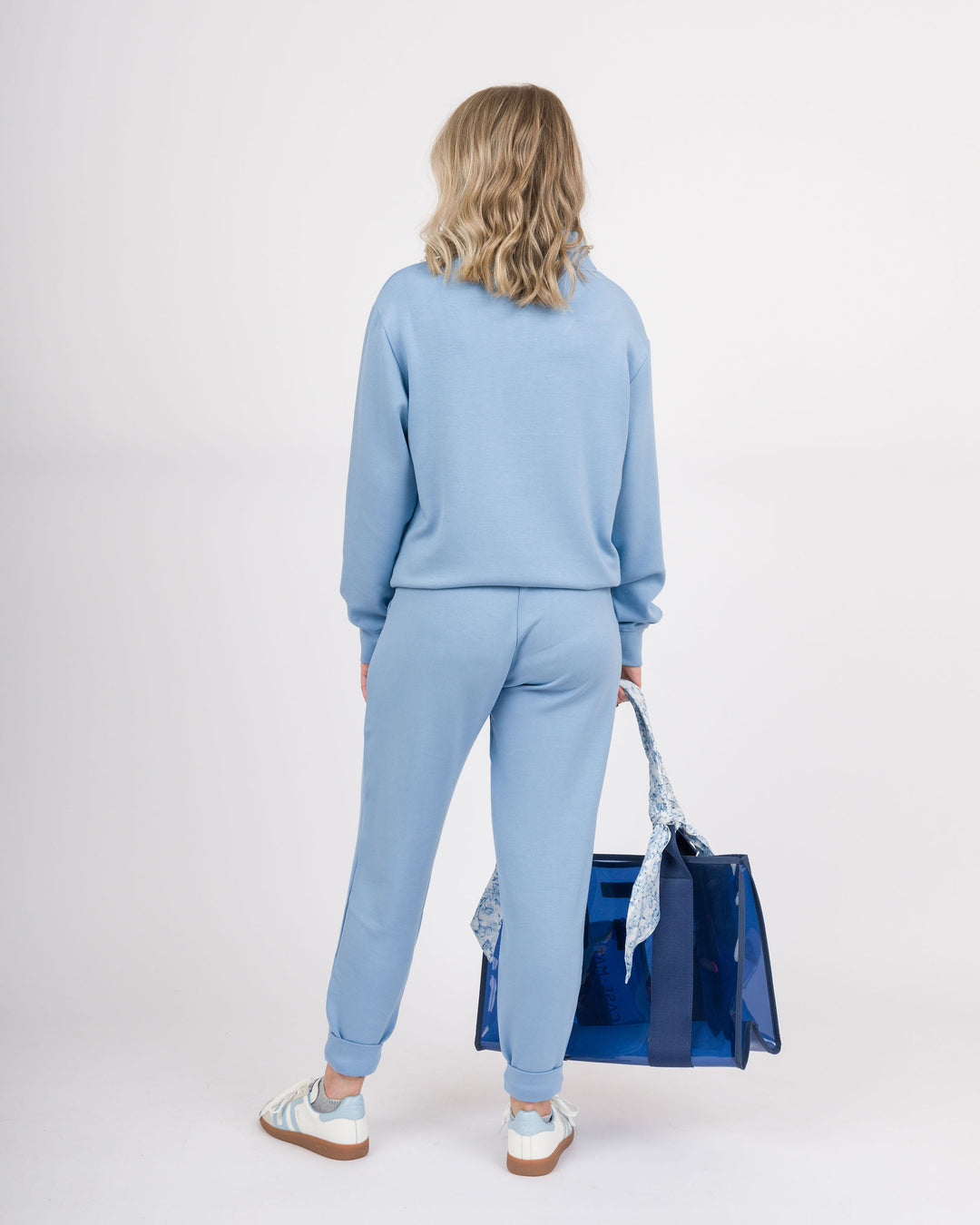 Dream Tech 1/4 Zip Jogger Set - Sky Blue