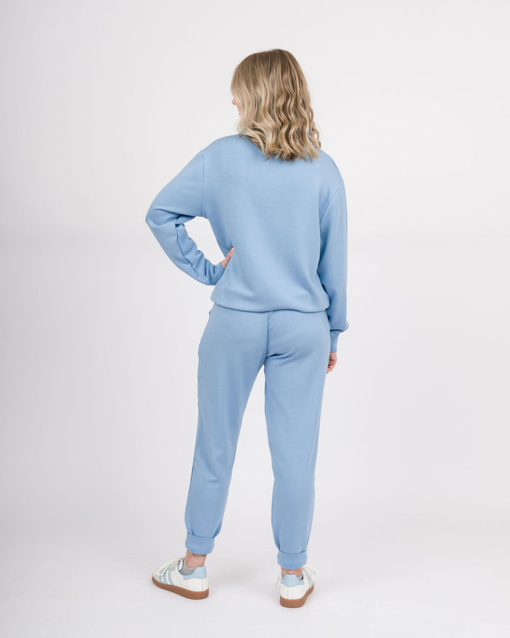 Dream Tech 1/4 Zip Jogger Set - Sky Blue