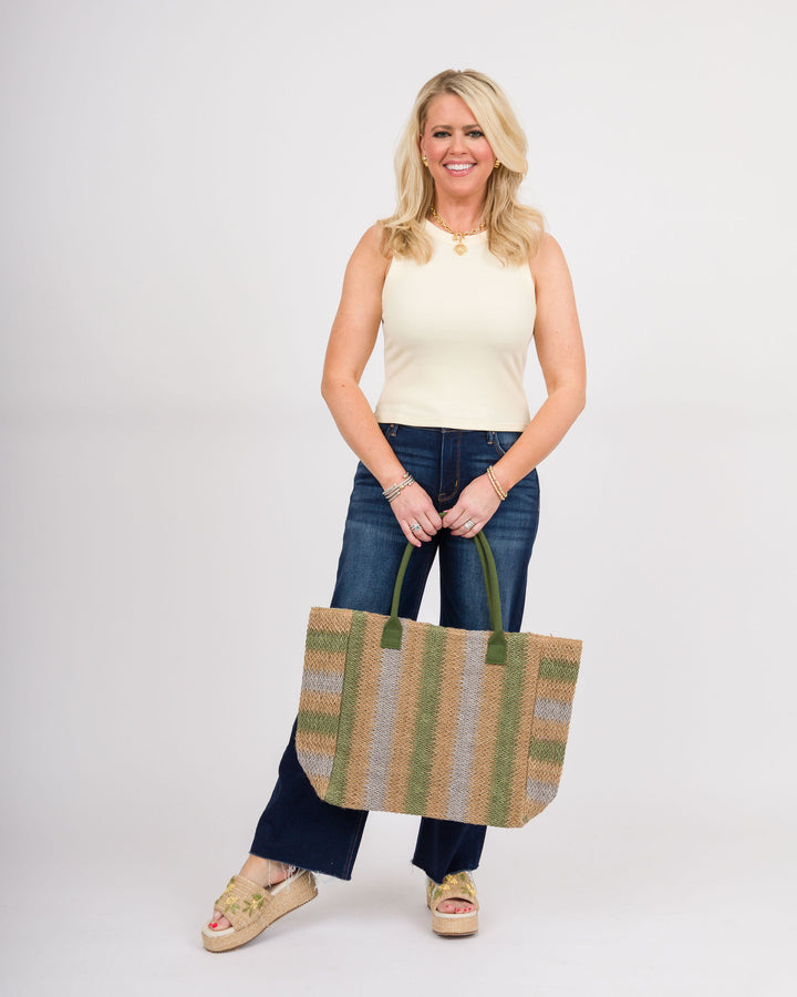 Lexi Sleeveless Ribbed Top - Cream