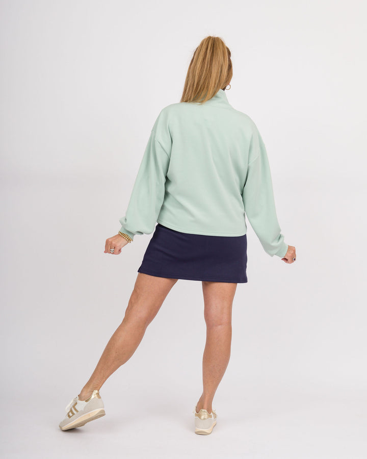 Edie Sage 1/2 Zip Top