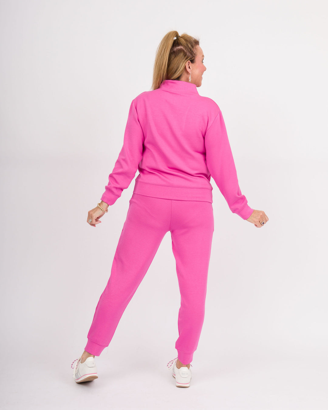 Dream Tech 1/4 Zip Jogger Set - Fuchsia