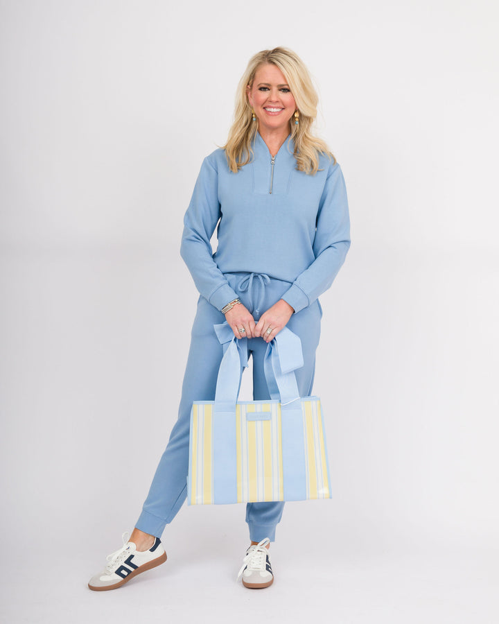 Dream Tech 1/4 Zip Jogger Set - Sky Blue