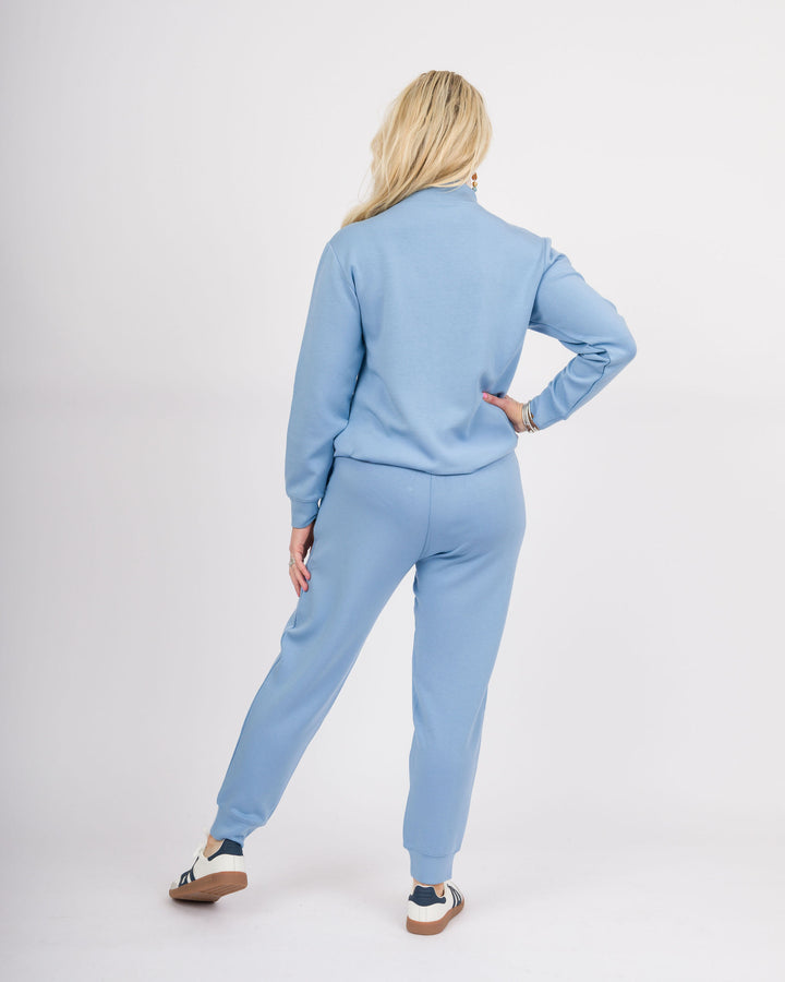 Dream Tech 1/4 Zip Jogger Set - Sky Blue