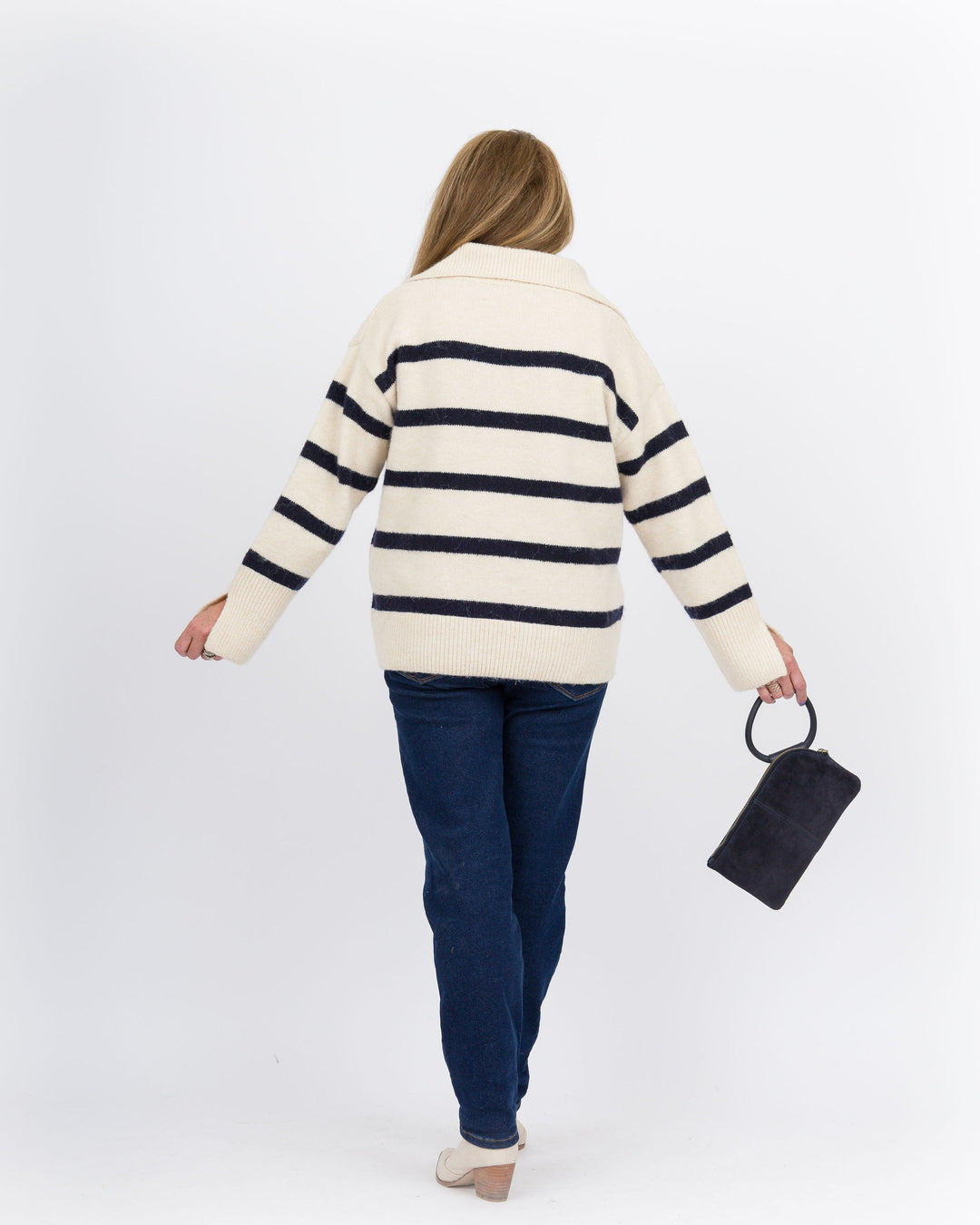 Barrett Sweater-Off White/Navy