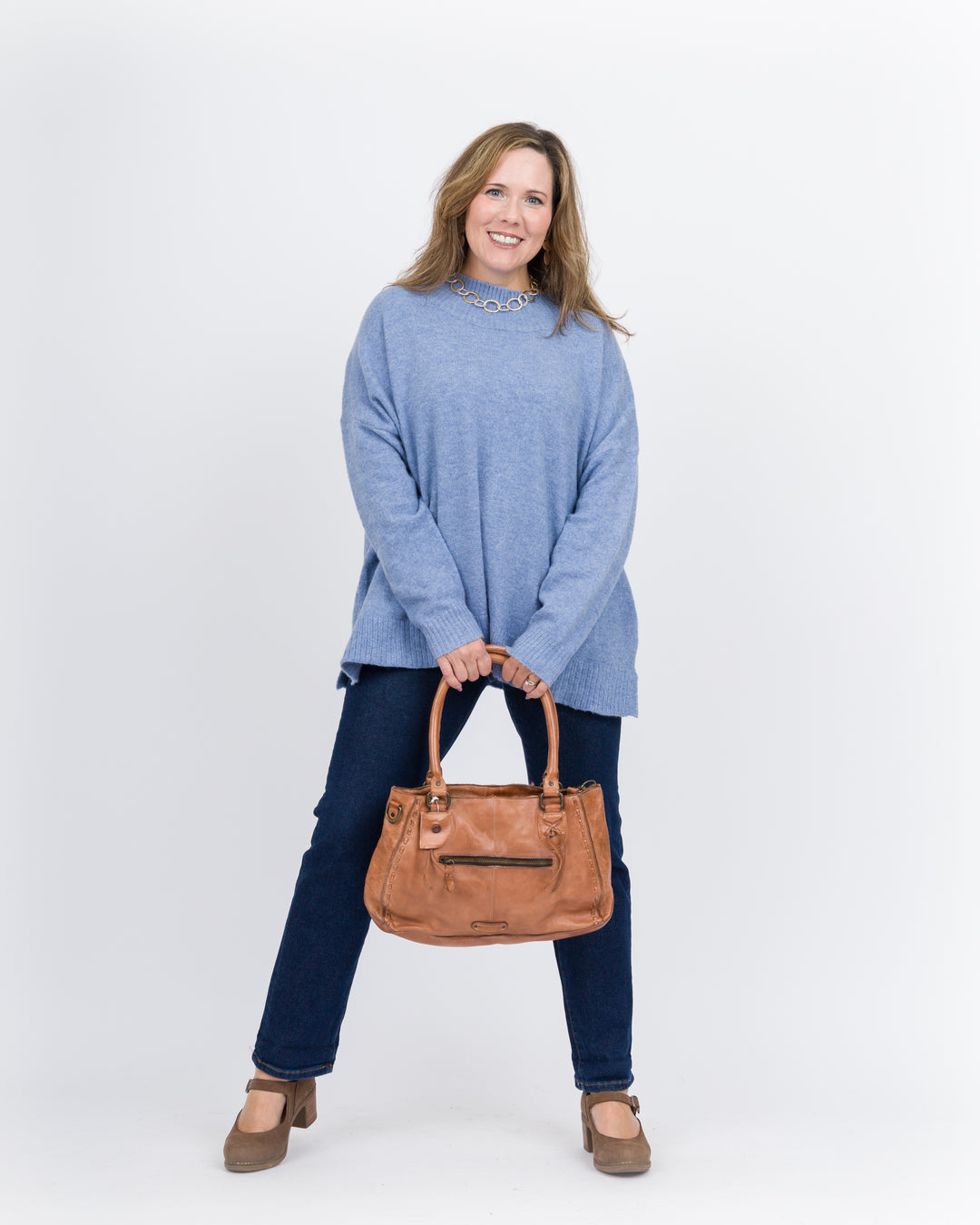 Mud Pie Monica Crew Neck Sweater - Blue