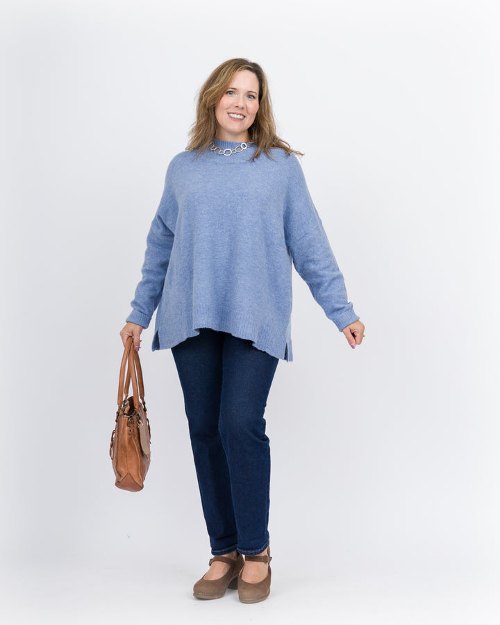 Mud Pie Monica Crew Neck Sweater - Blue