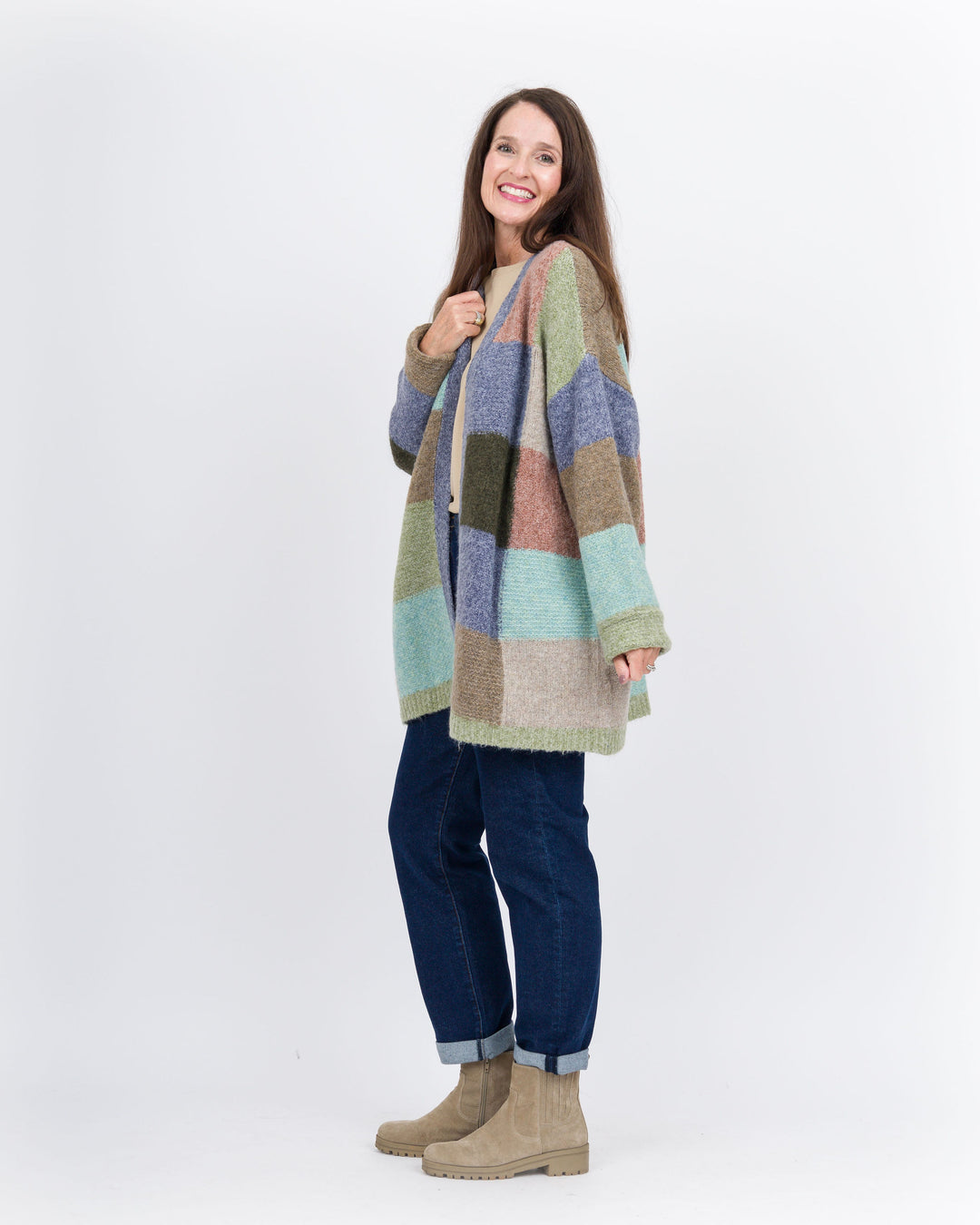 Merloni Color Block Cardigan