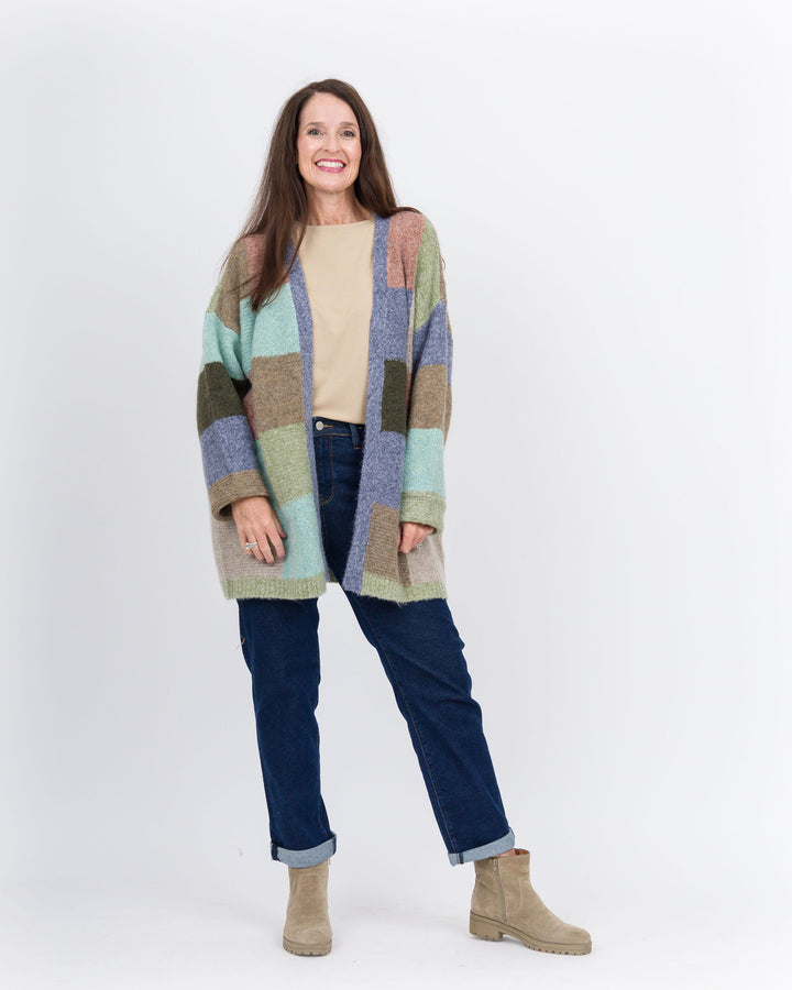 Merloni Color Block Cardigan