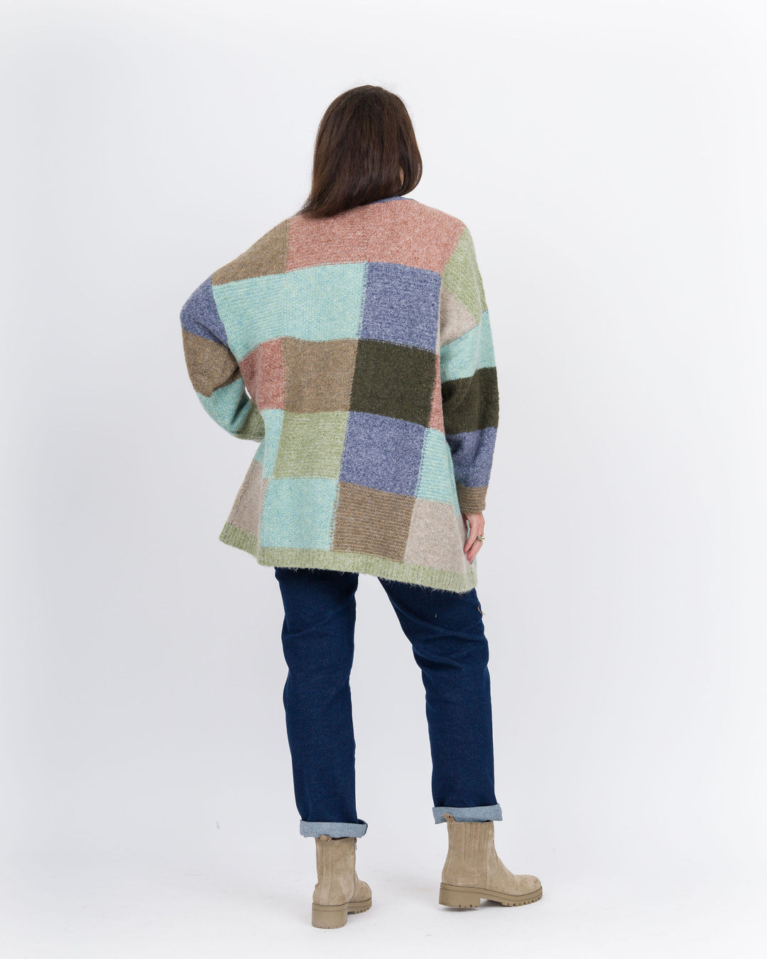 Merloni Color Block Cardigan