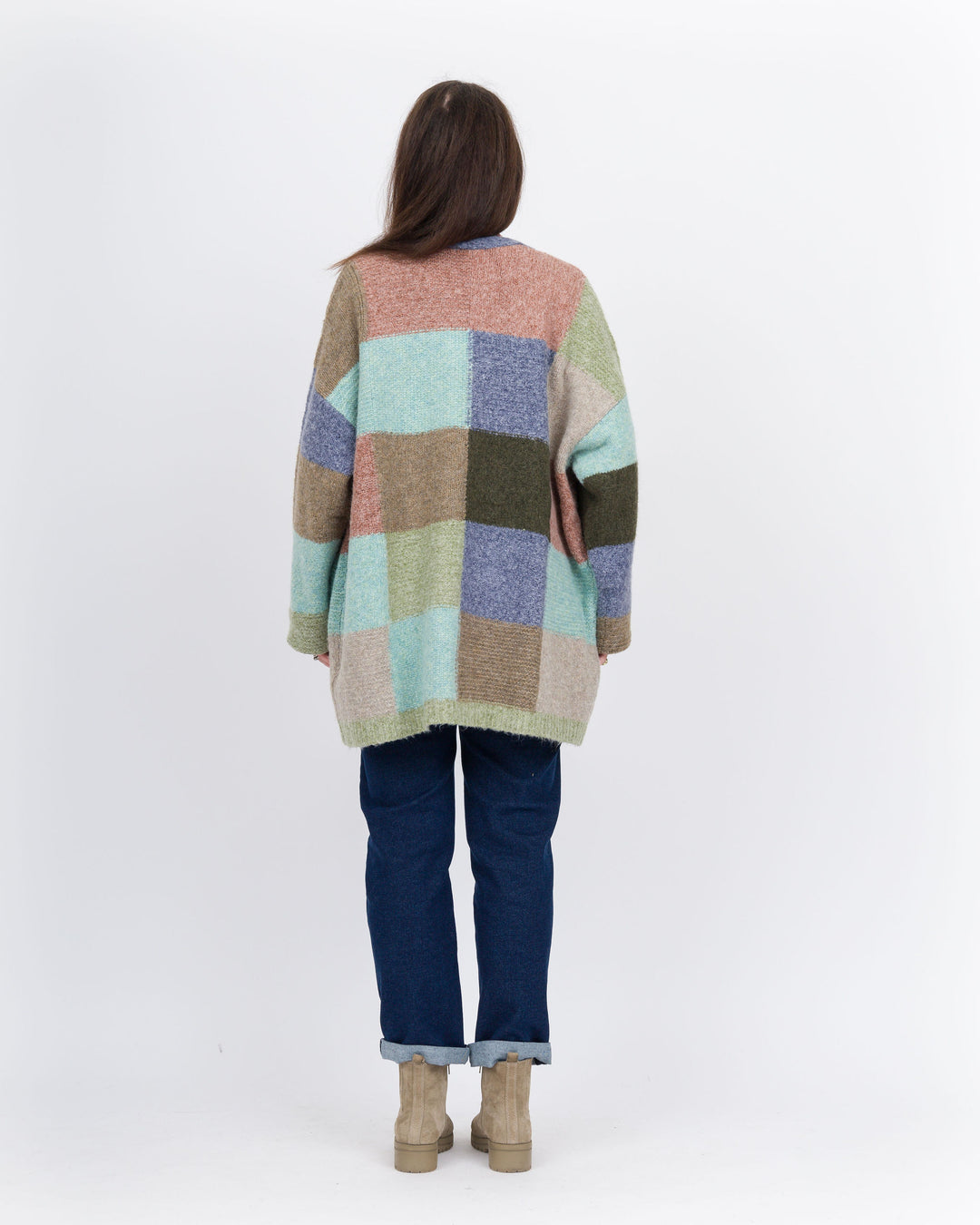 Merloni Color Block Cardigan