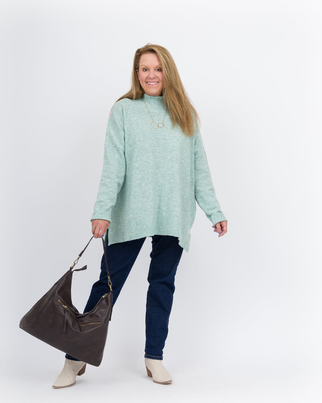 Mud Pie Monica Crew Neck Sweater - Green