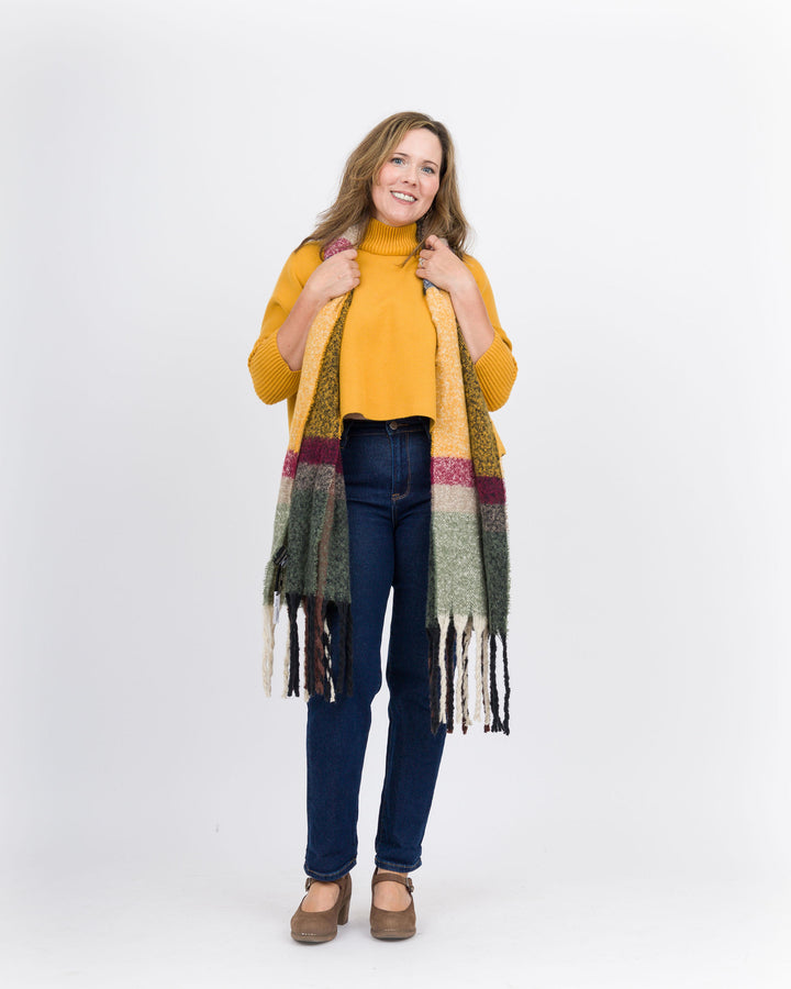 Lainey Oblong Scarf - Mustard