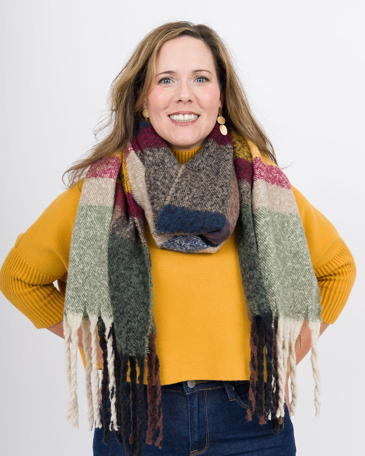 Lainey Oblong Scarf - Mustard