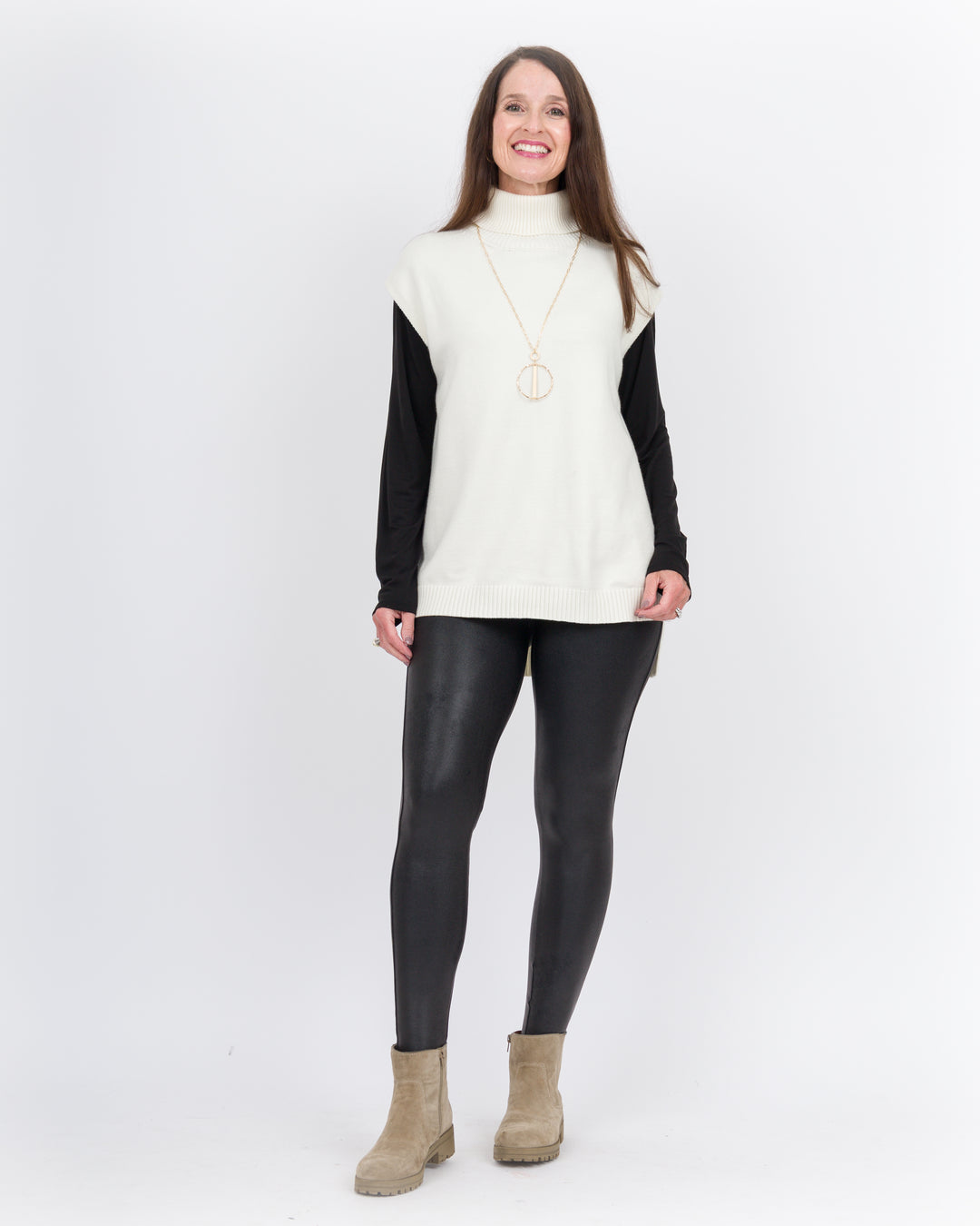 Emily Turtle Neck Sweater Off White