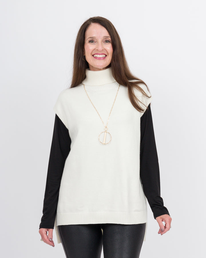 Emily Turtle Neck Sweater Off White