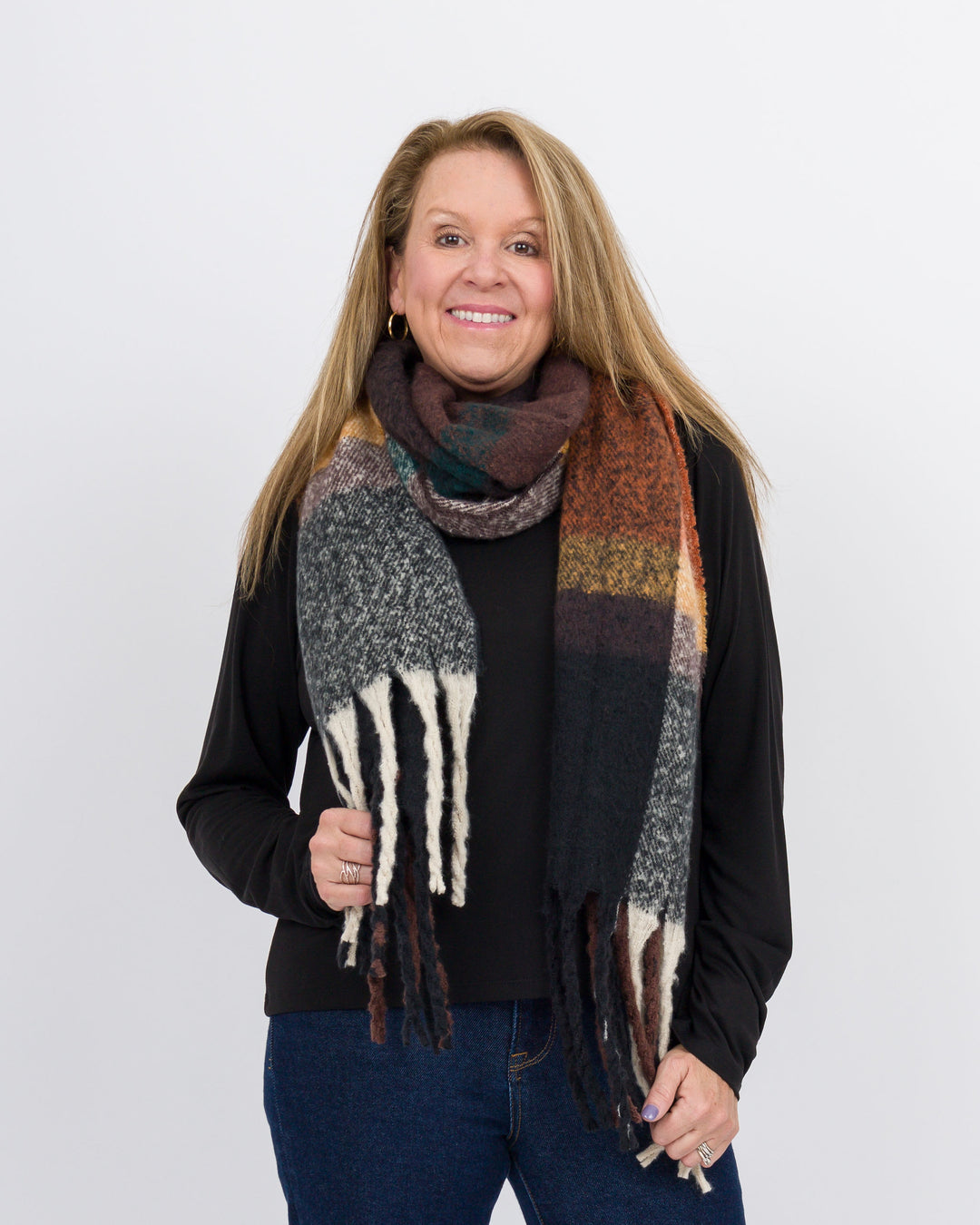 Lainey Oblong Scarf - Rust