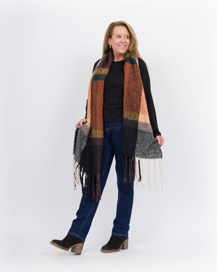 Lainey Oblong Scarf - Rust