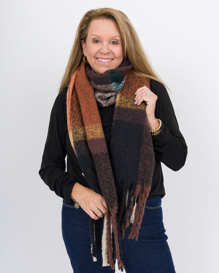 Lainey Oblong Scarf - Rust