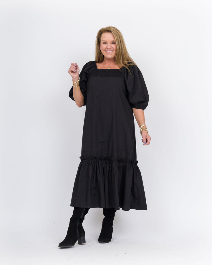 Mud Pie Monet Midi Dress - Black