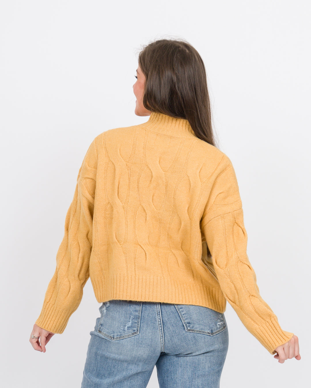 Fairfax Sweater-Saffron Yellow