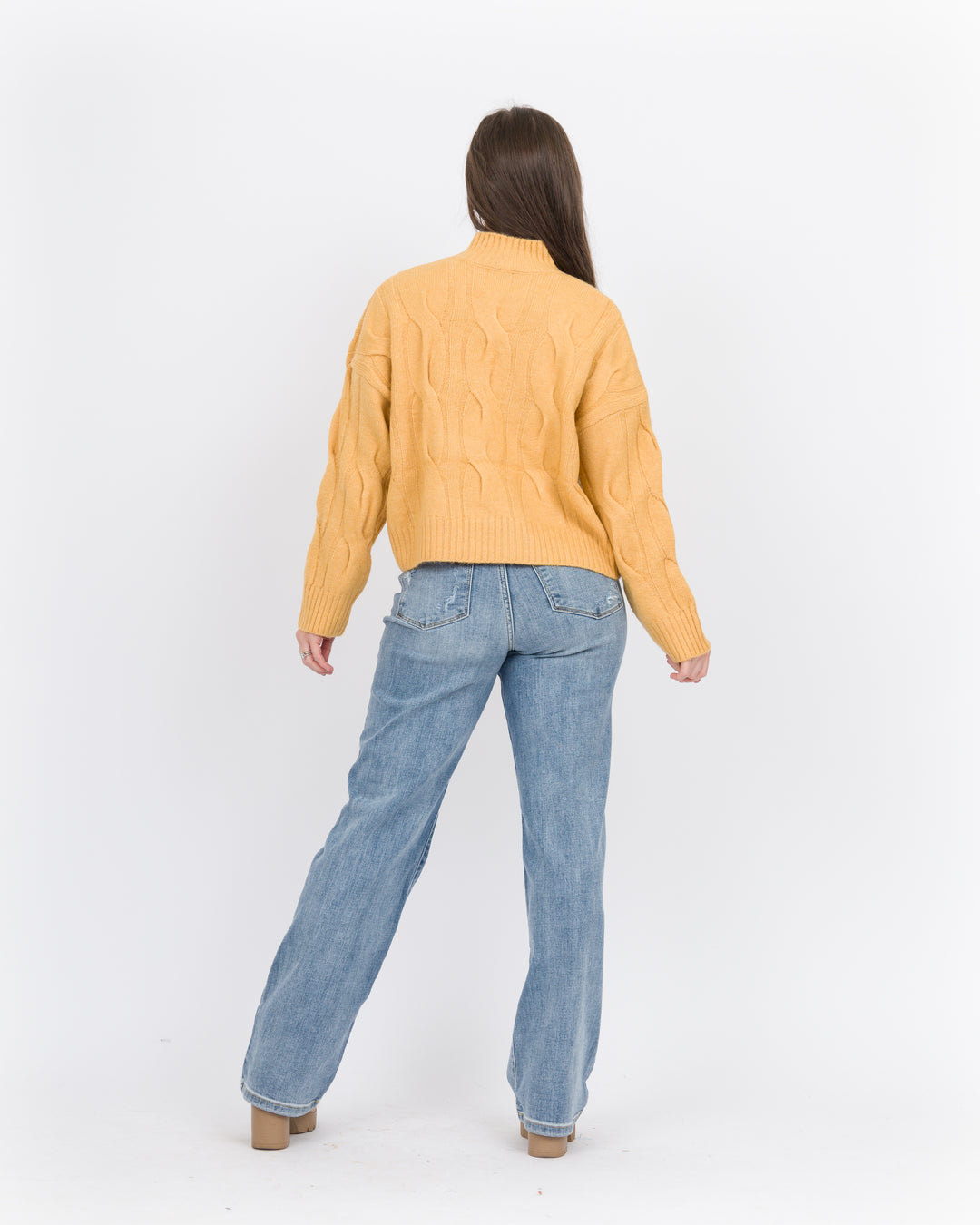 Fairfax Sweater-Saffron Yellow