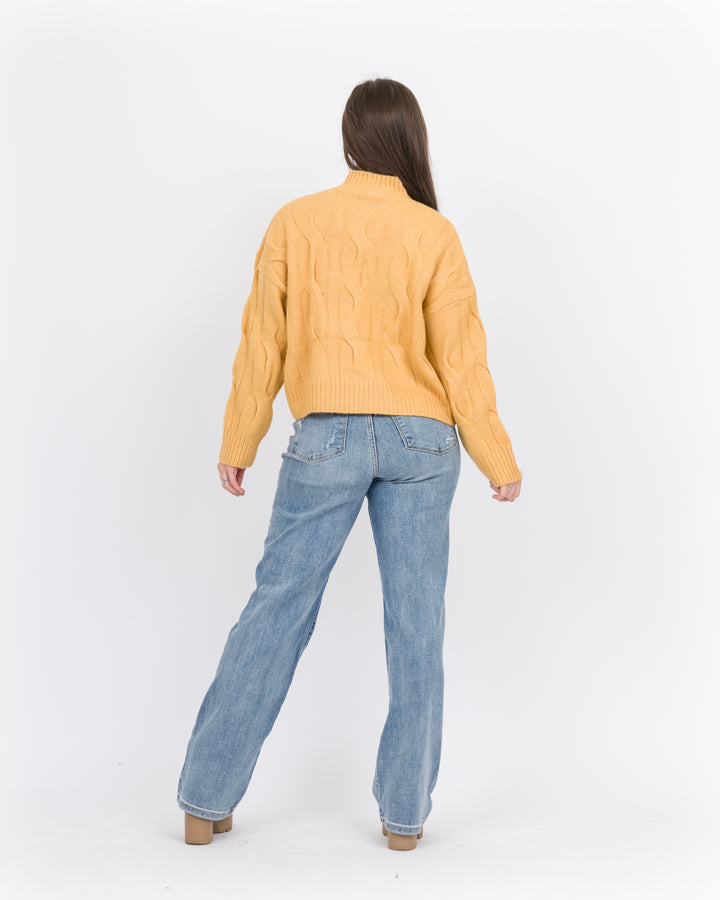 Fairfax Sweater-Saffron Yellow