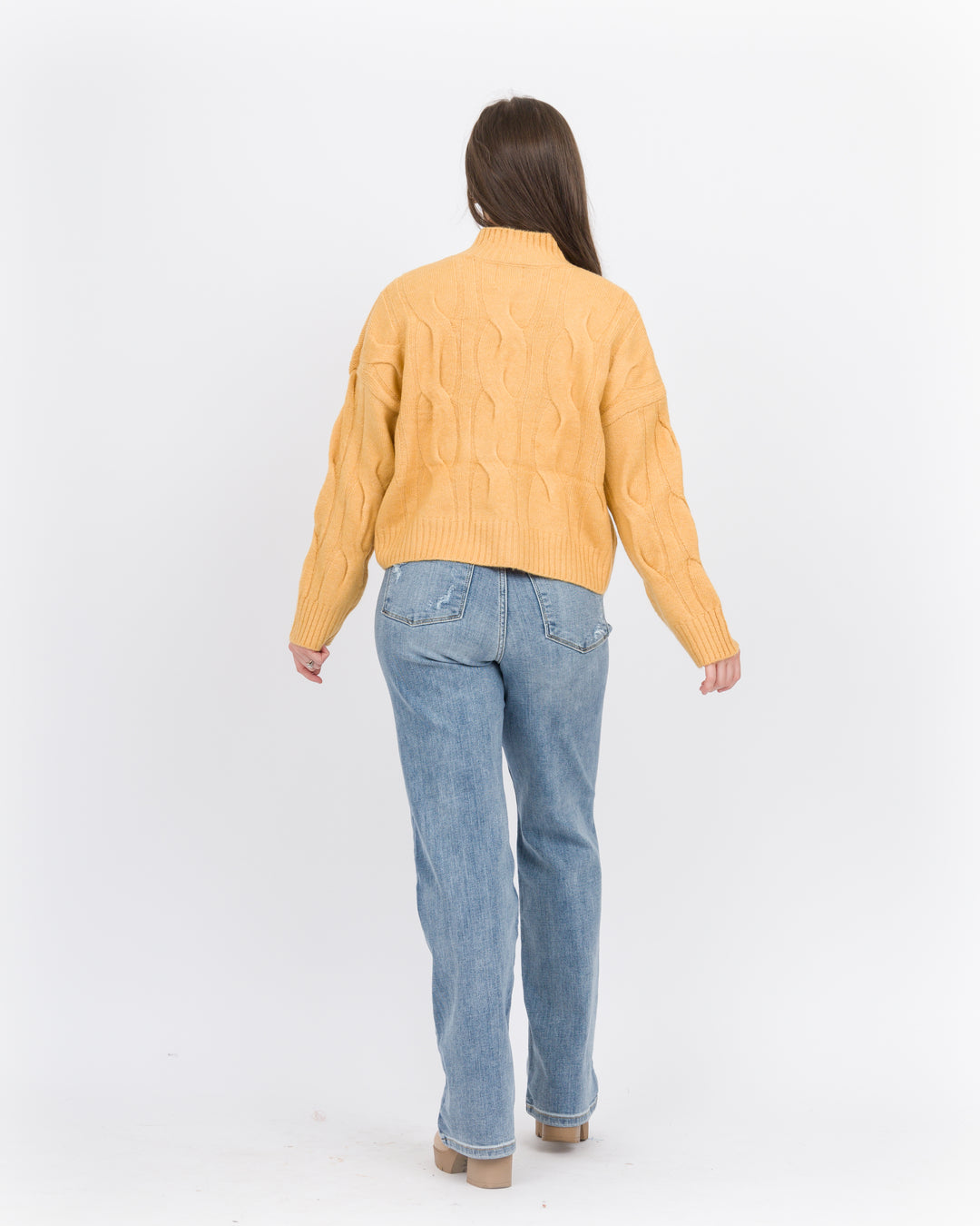 Fairfax Sweater-Saffron Yellow