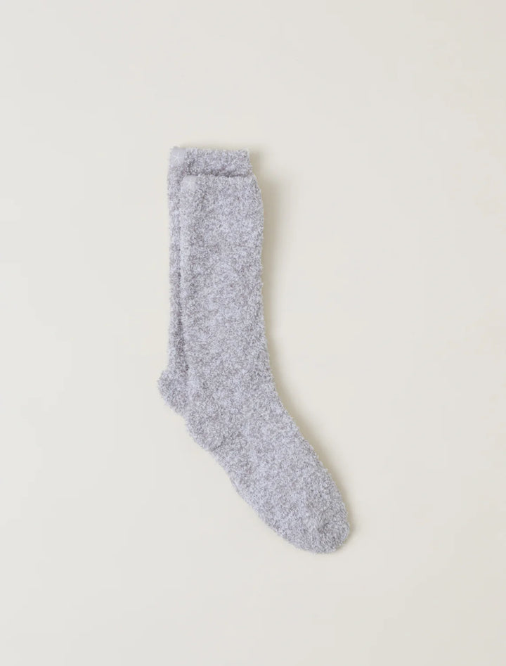 Barefoot Dreams CozyChic Heather Socks Oyster White