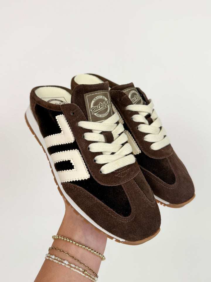 VENICE W26 in VELVET COFFEE Backless Sneakers