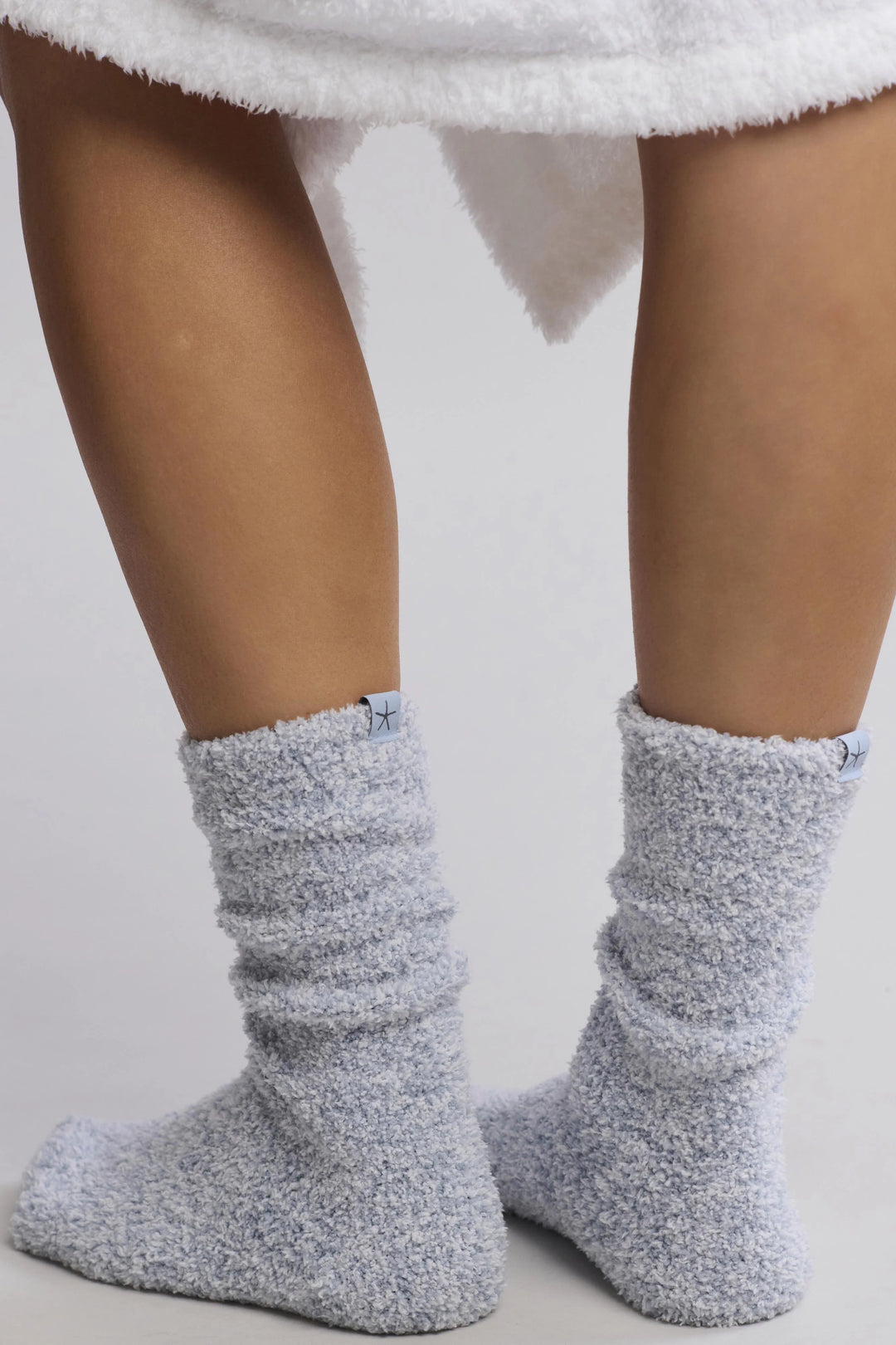 Barefoot Dreams CozyChic Heather Socks Snow Drop